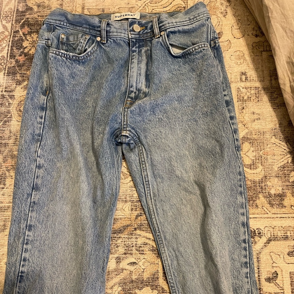 Light wash high rise jeans
